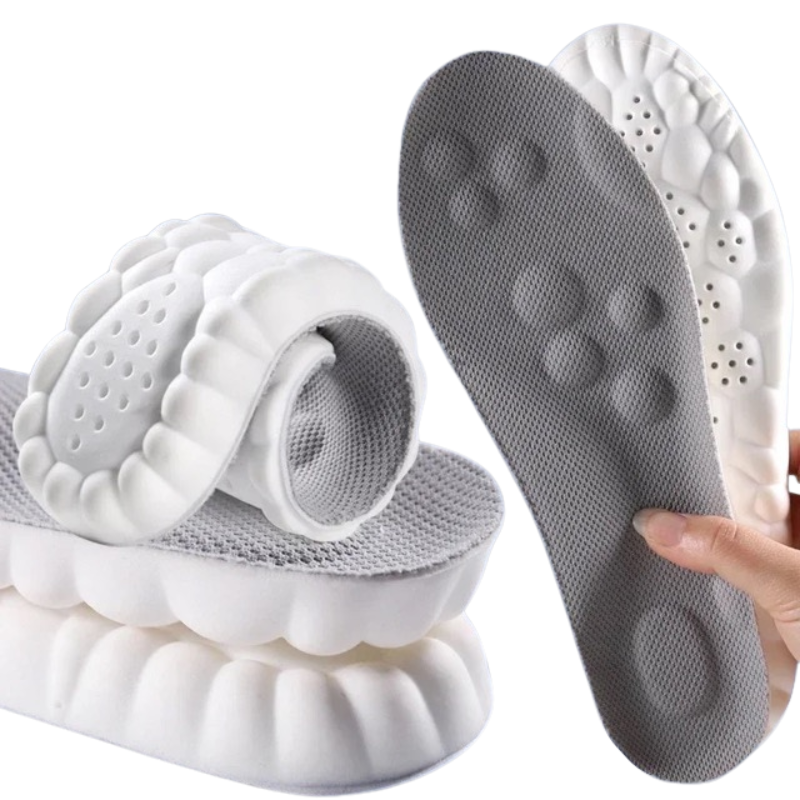 Semelles Orthopédiques de Massage 4D en Latex unisexes