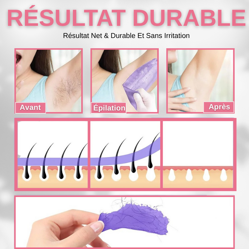 Kit Épilation Cire Chaude Professionnel Sans Douleur Facile