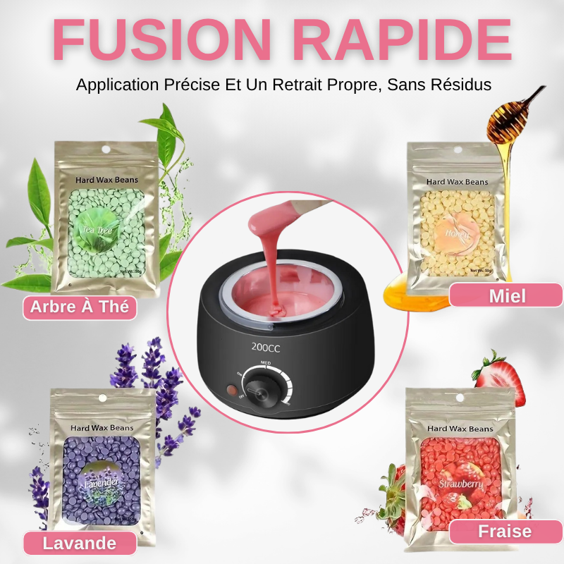 Kit Épilation Cire Chaude Professionnel Sans Douleur Facile
