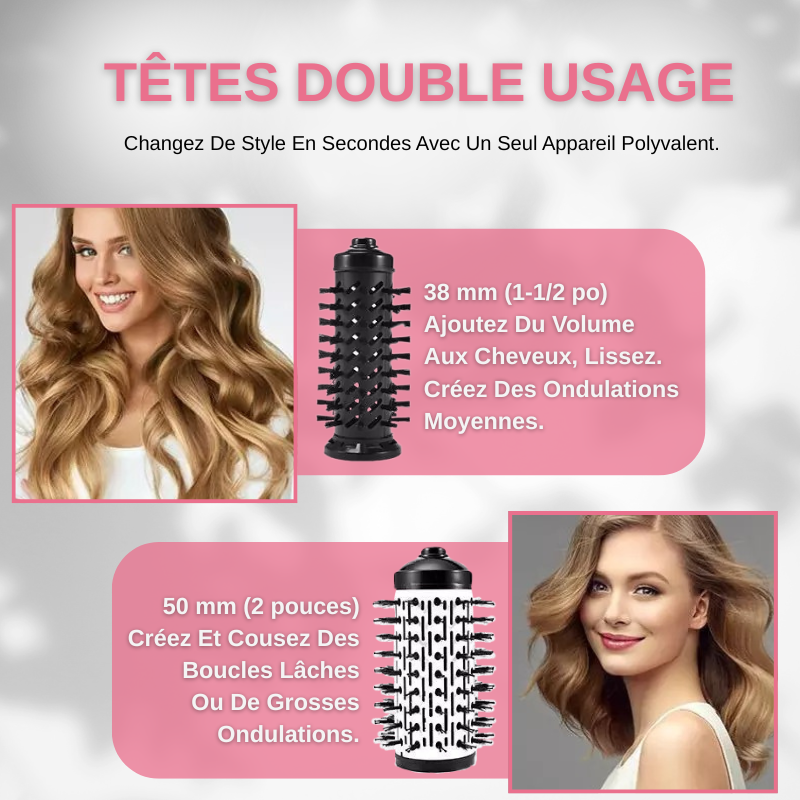 Brosse rotative Ionique 2 en 1