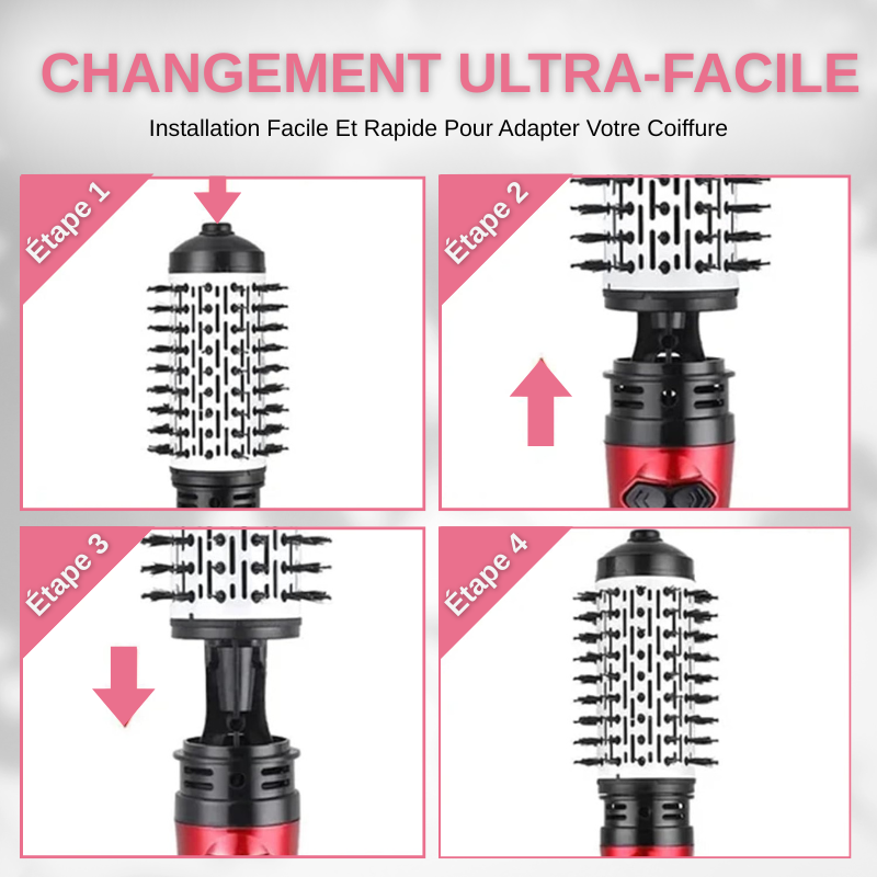 Brosse rotative Ionique 2 en 1